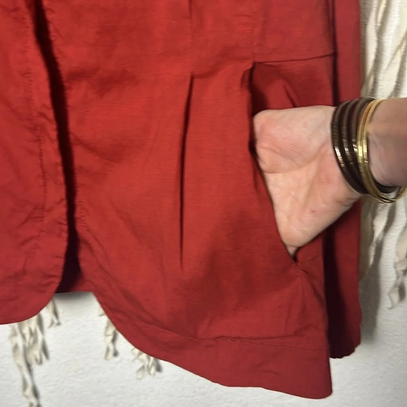 Eileen Fisher Woman Burnt Orange Unstructured Blazer Jacket Size 2X - Picture 4 of 8